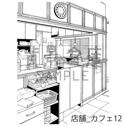 店舗_背景素材集5（カフェ）_トーン