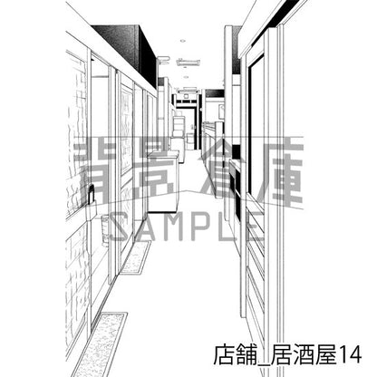店舗_背景素材集18（居酒屋）_トーン