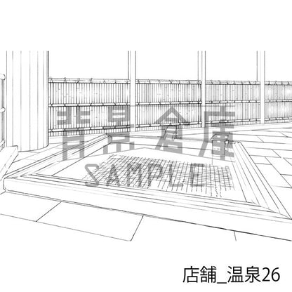 店舗_背景素材集20（温泉）_トーン