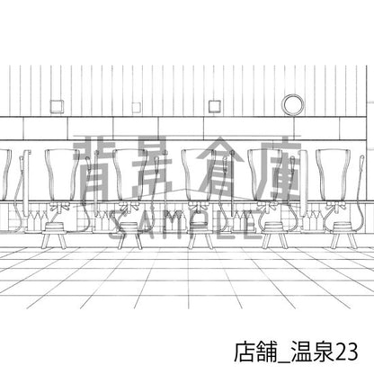店舗_背景素材集20（温泉）_トーン