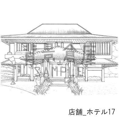 店舗_背景素材集7（ホテル）_トーン