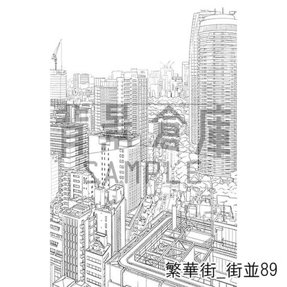 繁華街_街並89_トーン