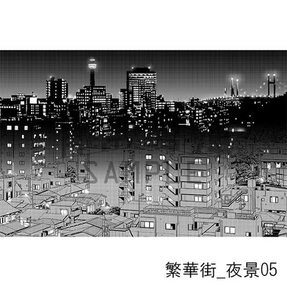 繁華街_背景素材集18（夜景）