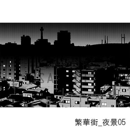 繁華街_背景素材集18（夜景）