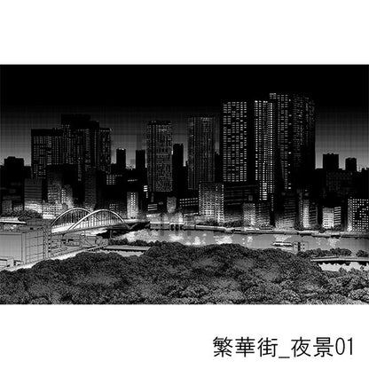 繁華街_背景素材集18（夜景）