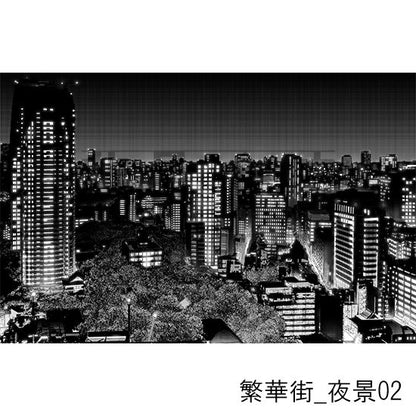 繁華街_背景素材集18（夜景）