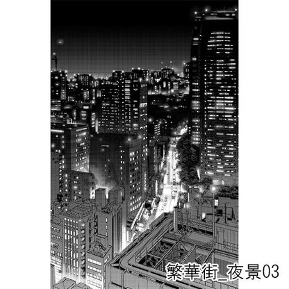 繁華街_背景素材集18（夜景）