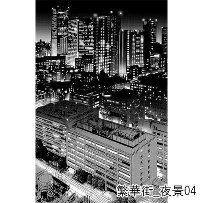 繁華街_背景素材集18（夜景）
