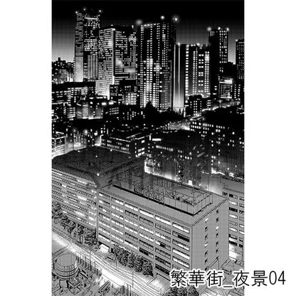 繁華街_背景素材集18（夜景）