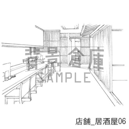 店舗_居酒屋06_トーン