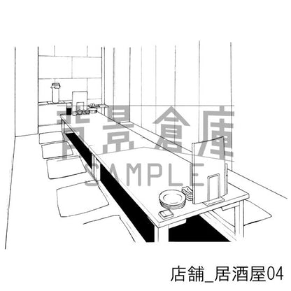 店舗_背景素材集2（居酒屋）_トーン