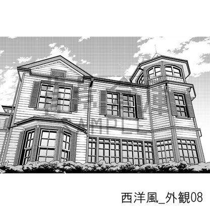 西洋風の外観（トーンつき）です。