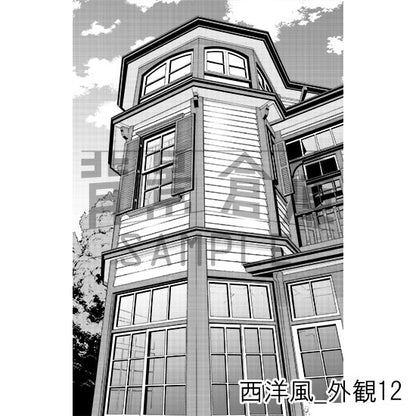 西洋風の外観（トーンつき）です。