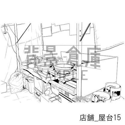 店舗_屋台15_トーン