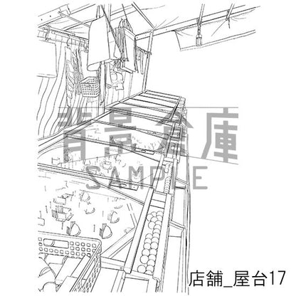 店舗_屋台17_トーン