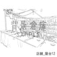 店舗_背景素材集10（屋台）_トーン