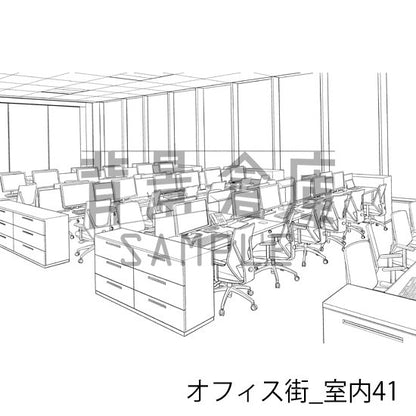 オフィス街_室内41_トーン