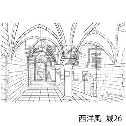 西洋風_城26_トーン