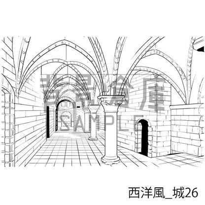西洋風_城26_トーン