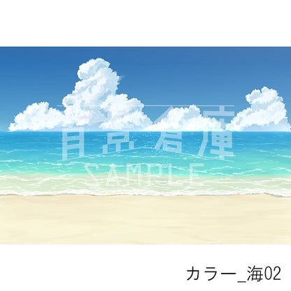 カラー_背景素材集29（海）