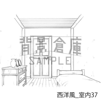 西洋風_室内37_トーン