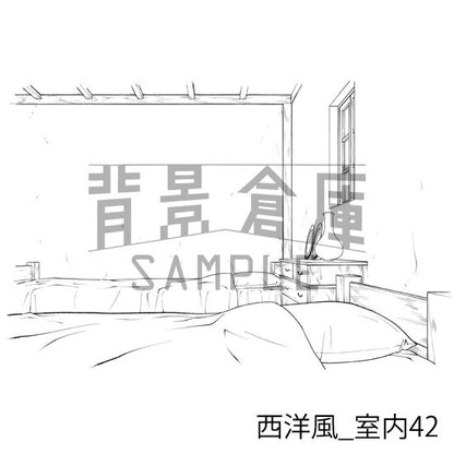 西洋風_背景素材集15（室内）_トーン