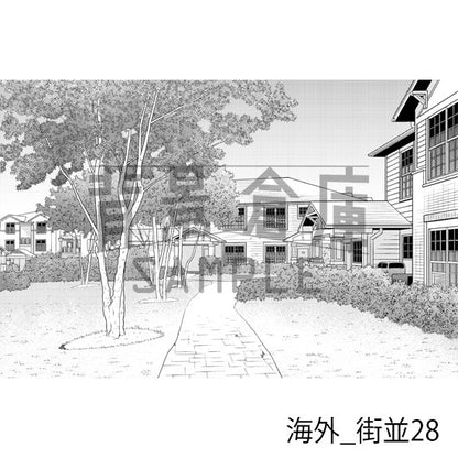 海外_背景素材集5（街並）_トーン