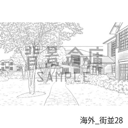 海外_背景素材集5（街並）_トーン