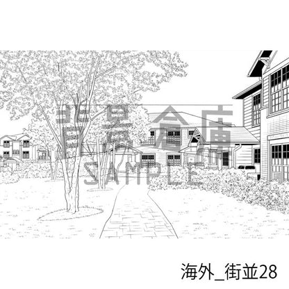 海外_背景素材集5（街並）_トーン