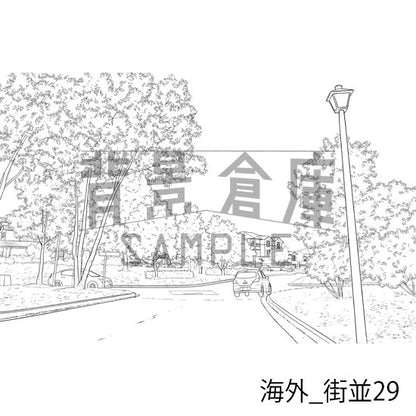 海外_背景素材集5（街並）_トーン