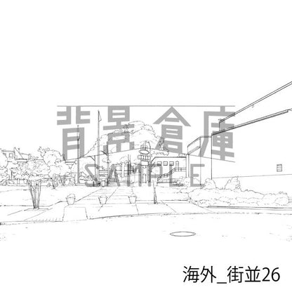 海外_背景素材集5（街並）_トーン