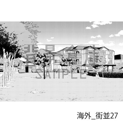 海外_背景素材集5（街並）_トーン