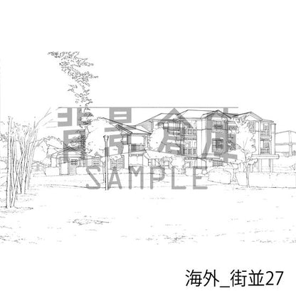 海外_背景素材集5（街並）_トーン