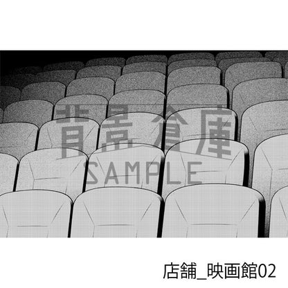 映画館の館内（トーンつき）です。