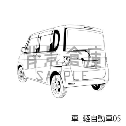車_軽自動車05_トーン