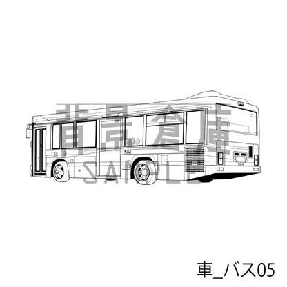 車_バス05_トーン