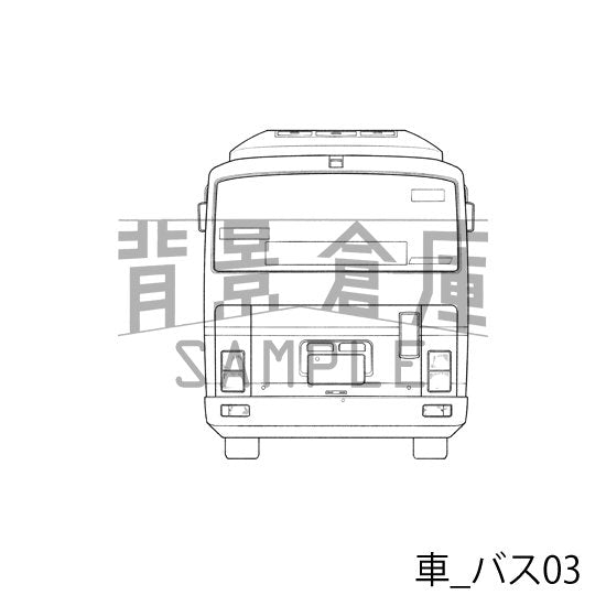 車_背景素材集6（バス）_トーン