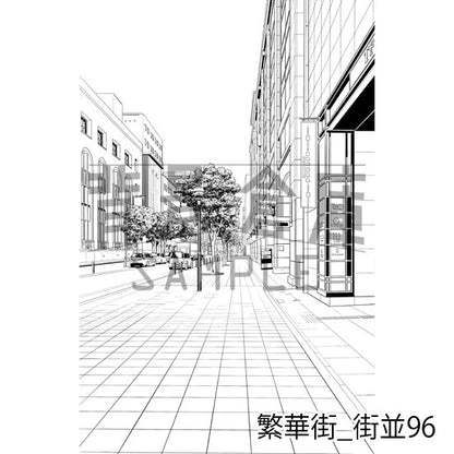 繁華街_街並96_トーン
