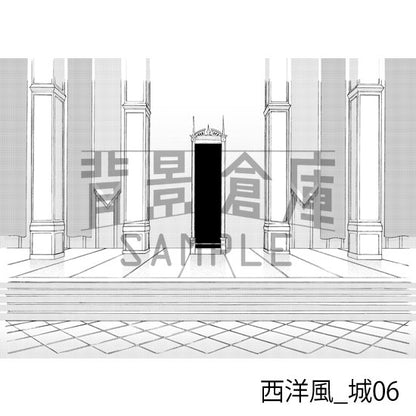 西洋風_背景素材集4（城）_トーン