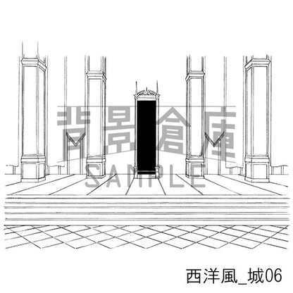 西洋風_背景素材集4（城）_トーン