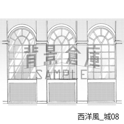 西洋風_背景素材集4（城）_トーン