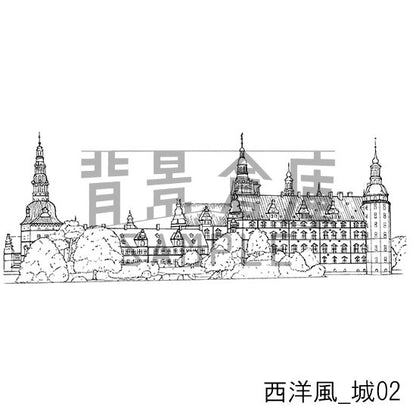 西洋風_背景素材集4（城）_トーン