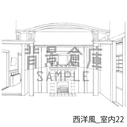 西洋風_室内22_トーン