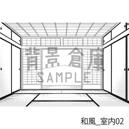 和風の背景（リメイク版・トーンつき）です。