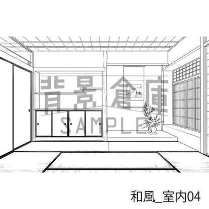和風_室内04_トーン