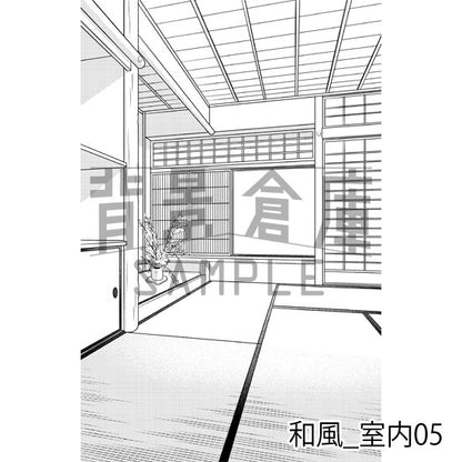 和風の背景（リメイク版・トーンつき）です。