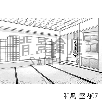 和風の背景（リメイク版・トーンつき）です。