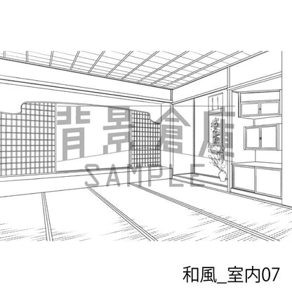 和風_室内07_トーン