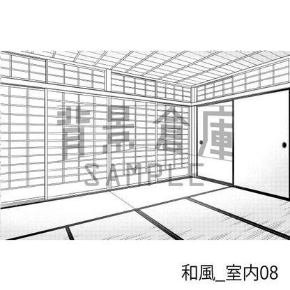 和風の背景（リメイク版・トーンつき）です。