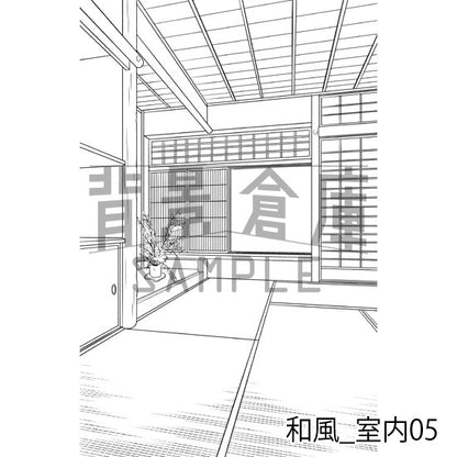 和風_背景素材集1（室内）_トーン